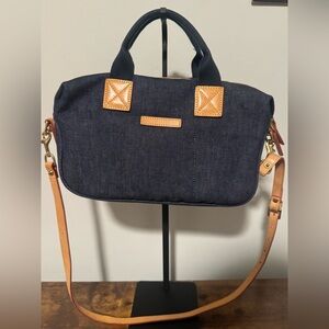 Dooney & Bourke Stylish Navy Blue Denim Shoulder Bag Super Clean